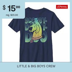 This little and big boys' Scooby Doo graphic t-shirt is a cool casual style go-to for his everyday adventures. Crafted from soft cotton-knit, this tee has a crew neckline and short sleeves. Style it with jeans or shorts. Character: Scooby DooClosure Type: Pullover HeadFit: Slim FitNeckline: Crew NeckSleeve Length: Short SleeveFiber Content: 100% CottonFabric Description: KnitCare: Tumble Dry, Machine WashCountry of Origin: Imported Scooby Doo Shirt, Scooby Doo Shirt Vintage, Scooby Doo Graphic Tee, Walmart Mens Donkey Kong Tee Shirts, Tops Graphic, Sleeves Style, Scooby Doo Memes Humor, Everyday Adventures, Large Shirts