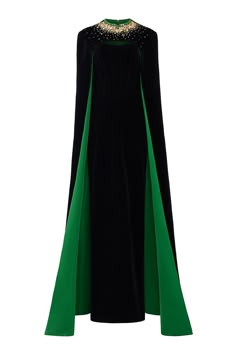 This stunning velvet dress features a strapless design and long cape sleeves, making it perfect for formal occasions. The elegant silhouette adds a touch of sophistication, while the soft fabric provides comfort and luxury. Elevate your style with this floor length dress. *Note: The length is measured from the shoulder to the shortest of the front.Length: XS: 157cm, S: 159cm, M/L/XL: 160cm, XXL: 162cm Velvet Floor Length Dress, Velvet Gowns, Corset Gown, Long Cape, Strapless Bustier, Velvet Gown