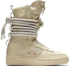 Nike SF Air Force 1 High (Women's) Sneakers in Rattan/White Nike Sf Air Force 1, Nike Sf Af1, Nike Sf, Festival Shoes, Nike Air Force 1 High, Sneaker Magazine, Air Force 1 High, Adidas Spezial, Nike Air Max Plus