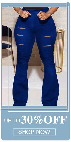 #KnowFashionStyle #HighWaist #Bottoms Blue Solid Color Bottoms For Fall, Trendy Blue Solid Color Bottoms, Casual Denim Blue Party Bottoms, Perfect Denim, Wholesale Fashion, Bell Bottom Jeans, Boot Cut, Beautiful Colors, Buy Now