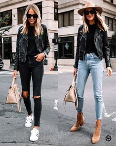 Womens Leather Jacket Outfit, Biker Jacket Outfit, Moto Jacket Outfit, Black Leather Jacket Outfit, Celine Belt, Jacket Outfit Women, Amy Jackson, Fashion Jackson, Leather Jacket Outfits