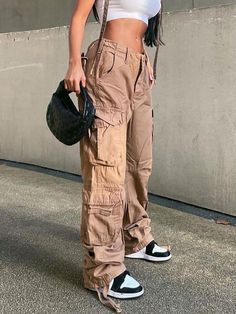 Pantalones Boyfriend, Cargo Pants Women Baggy, Cargo Pants Baggy, Y2k Cargo Pants, Streetwear Cargo Pants, Retro Pants, Casual Cargo Pants, Boyfriend Pants, Baggy Cargo Pants