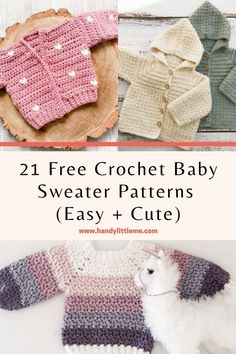 crochet baby sweater patterns easy and cute