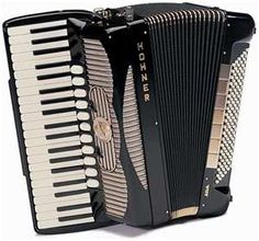 an accordion is shown on a white background