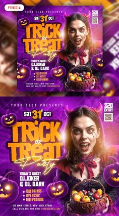 halloween party flyer template - clubs and parties events