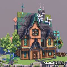 Minecraft Steampunk House Ideas, Steampunk Minecraft Builds House, Solarpunk House, Minecraft Steampunk Village, Steampunk House Minecraft, Minecraft Steampunk Castle, Minecraft Factory Steampunk, Minecraft Wall Designs, Minecraft Wall