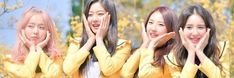 three girls are posing for the camera with their hands on their face and one girl is covering her eyes