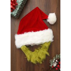 Steal the roast beast, and surprise all the Whos in Whoville this Christmas when you dress up as the Grinch in this Dr. Seuss The Grinch Plush Santa Costume Hat with Beard. Featuring plush polyester faux fur in signature Grinchy green and a santa hat with white trim, you'll be ready to steal Christmas in this officially licensed hat! Grinch Hat, Grinch Plush, Grinch Costume, Grinch Mask, Grinch Costumes, Reindeer Costume, Dr Seuss The Grinch, Mr Grinch, Plush Hat