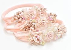 Beautiful light pink flower headband ,fits 0-24 months The base is very soft and comfortable .  -the lenght of rhe floral part 7-8 cm  May contain small pieces ,so adult supervision is required ! Please do not leave a baby unattended with one.  International shipping available.  ❣Please, read before you place an order:  🌸 For similar items, visit my shop  http://BentiteFashion.etsy.com  ❣I'm So glad You're here ! Thank you for stopping by ! Please contact me with any questions, I'll be happy to Newborn Crown, Baptism Headband, Pink Flower Headband, Headband Fits, Crown Baby, Pink Newborn, Kids Headbands, Light Pink Flowers, Headband Flower