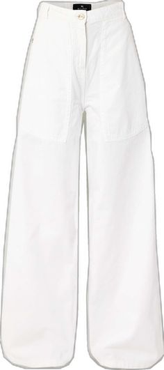 White Pants With Patch Pockets For Spring, White Straight Cargo Pants With Hip Pockets, White Wide-leg Cargo Pants, White Utility Pants With Patch Pockets, White Cargo Jeans With Hip Pockets For Spring, White Spring Cargo Jeans With Hip Pockets, Spring White Cargo Jeans With Hip Pockets, White Utility Parachute Pants With Patch Pockets, White Straight Pants With Patch Pockets