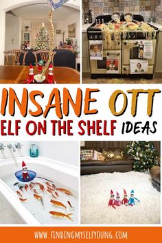 If you want to go all out for the last year of the elves, or you just love going big every year, have a look at these awesome ott elf ideas. Warning: lots of them involve mess and lots of preparation. Elf On The Shelf Ideas Grand Entrance, Good Luck Elf On The Shelf Ideas, Elf On The Shelf Ideas Extravagant, Bad Elves On The Shelf, Outrageous Elf On The Shelf Ideas, Big Elf Ideas, Extravagant Elf On The Shelf Ideas, Elaborate Elf On The Shelf Ideas, Big Elf On The Shelf Ideas