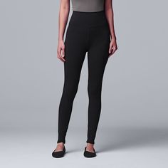 These classic Simply Vera Vera Wang shaping leggings are a must-have staple for your collection. These classic Simply Vera Vera Wang shaping leggings are a must-have staple for your collection. Slimming waistband power mesh shapes the midsection Soft and strong cotton fabric provides lasting comfortFIT & SIZING 27-in. inseam High rise sits on natural waistline Flat front waistbandFABRIC & CARE Cotton, polyester, spandex Machine wash ImportedSUSTAINABILITY FEATURES Supports more sustainab Fitted High-rise Leggings With Elastic Waistband, High-rise Fitted Activewear With Elastic Waistband, Fitted Yoga Tights With 5-inch Inseam, Fitted Leggings With Elastic Waistband For Pilates, Tight High-rise Leggings With Wide Waistband, Fitted Activewear With Elastic Waistband And 5-inch Inseam, Full-length Fitted Leggings With Wide Waistband, Fitted Full-length Leggings With Wide Waistband, High Rise Fitted Yoga Pants With Elastic Waistband