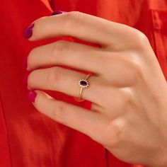 Embrace the rich beauty of January's birthstone with this Minimalist Garnet Solitaire Ring. Crafted in your choice of 14k, 18k, or 10k gold, this ring features a captivating red garnet at its center. The deep, vibrant hue of the garnet symbolizes love, making it a meaningful choice for a mother's ring or a January birthday gift. The ring can be made with yellow, rose, or white gold, please choose your size from the dropdown menu options above. 𝐑𝐢𝐧𝐠 𝐃𝐞𝐭𝐚𝐢𝐥𝐬: ❥ Solid gold, available in Minimalist Oval Sapphire Birthstone Ring, Minimalist Sapphire Oval Birthstone Ring, Fine Jewelry Birthstone Ring For Proposal, Ruby Birthstone Open Ring, Minimalist Yellow Gold Jewelry With Center Stone, Fine Jewelry Birthstone Ring With Gemstone For Proposal, Fine Jewelry Cluster Ring With Gemstones For Proposal, Fine Jewelry Proposal Ring With Accent Stones, Fine Jewelry Gemstone Cluster Ring For Proposal