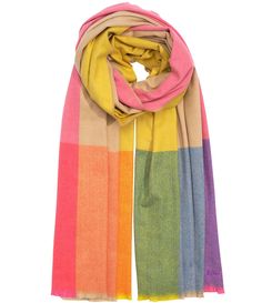 From Echo&#x2C; this scarf wrap features: Colorblock print70% Recycled polyester&#x2C; 30% viscose1/2 Refined self-fringeApprox. 37" W x 86" LHand wash cold&#x2C; dry flat Imported. London Wonders, New Balance Style, The Frye Company, Norse Projects, Creature Comforts, Blanket Wrap, Blanket Scarf, Frame Denim, Eye Catching Colors