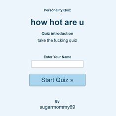 a screenshot of the quiz game how hot are u?