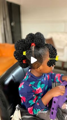 Paris Aminu on Instagram: "Trust us to always bring you Cute baby girl Hairstyles 🎀 Full tutorial on YouTube: click link in bio to watch. #parisandmum  . . . . #cutehairstyles #simplehairstyles #kidshairstyles #hairstyleforgirls #christmashair #partyhairstyle #fasthairstyle #easyhairstyles #toddlerhairstyles #hairideas #hairinspo #kidshair #blackgirlhairstyles #protectivestyles #afrohair #kinkyhair #hairtutorial #diyhair #hairhacks #birthdayhair #mohawk #mohawkstyle #mohawkhairstyle" Puff Mohawk Natural Hair, Kids Mohawk Hairstyles, Mohawk Hairstyles For Black Girls Kids, Girls Mohawk Hairstyle Kids, Cute Easy Hairstyles For Black Toddler Girl, Kids Mohawk Braids, Kids Afro Hairstyles, Braided Mohawk Black Hair Kids, Kids Twist Hairstyles Children Hair