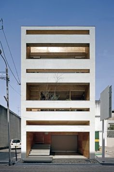 an apartment building that has been designed to look like it is made out of concrete