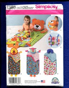 the sewing pattern for an infant's bib and burple blanket is shown