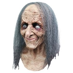 Scary old lady, with withered and wrinkled skin, a cataract-clouded eye, a hooked nose is covered with warts and has long scraggly grey hair. This frightening hag Halloween mask is the perfect addition to your witch or gypsy costume. Full over the head latex mask with hair. Individually hand painted for the most realistic look possible. One size fits most adults.Special Shipping Information: This item ships separately from other items in your order. Imported. Hooked Nose, Makeup Zombie, Masque Halloween, Mascaras Halloween, Old Hag, Halloween Costume Mask, Horror Masks, Mask Costume, Halloween Tattoo