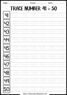 a printable worksheet for numbers and letters