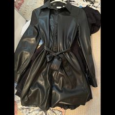 Aritzia Leather Dress Size Small. Shipped With Usps Priority Mail. Aritzia Dress, Leather Dress, Women Accessories, Womens Dresses, Outfit Accessories, Women Shopping, Leather, Black, Clothes