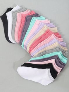 Multicolor  Collar  Tela   Embellished Casual Multicolor Soft Socks, Casual Soft Multicolor Socks, Short Socks Women, Oc Outfits, Low Cut Socks, Ankle Socks Women, 2024 Christmas, غرفة ملابس, Women Socks