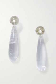 Sophie Buhai looks to both sculptural and organic shapes to inform her designs. Handmade in the label's LA studio, these 'Angelikka' earrings feature round and teardrop-shaped clear quartz - the latter moves softly with each step.<br><br>This product was Locally Made. Find out more about NET SUSTAIN <a href="https://www.net-a-porter.com/en-gb/campaigns/net-sustain">here.</a> Glass Blowing Earrings, Clear Quartz Earring, Sophie Buhai Jewelry, Garnet Earrings Silver, Net Sustain, Glamour Jewelry, Sophie Buhai, Onyx Earrings, Garnet Earrings