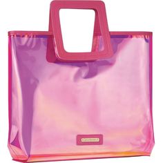 Brand New, In Original Packaging. Limited Edition Juicy Couture Tote In A Super Cute And Trendy Clear Iridescent Pink Metallic Color With Adorable Retro Square Handle! -Approximate Dimensions: 12" Tall (Without Handles) 16" Tall (With Handles) X 16" Wide (Widest Part) 14" Wide (Base) X 4" Deep -5 Inch Hand Strap Drop -100% Pu -100% Authentic Bag For The Beach, Holographic Iridescent, Clear Handbags, Pink Holographic, Clear Tote Bags, Juicy Couture Purse, Tote Outfit, Pink Tote Bags, Couture Handbags