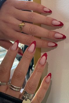 Red nails are fiery and fun. Discover red nail ideas to spice up your next manicure. Red Nail Inspiration, Bold Nail Designs, Red Summer Nails, Black Ombre Nails, Summer Nails 2024, Red And Gold Nails, Gold Nail Designs, Red Manicure, Floral Nail Designs