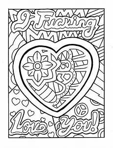 a coloring page with a heart and the words i love you