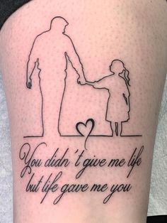 Father-Daughter Tattoo Daughter And Father Tattoos, Baby Tattoo For Dads, Dad Daughter Tattoo, Rip Tattoos For Dad, Daughter And Father Tattoo, Dr Tattoo, Tattoo Word Fonts, Brother And Sister Tattoo Ideas, Tattoos For Dad Memorial