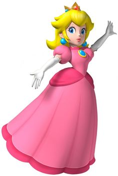 the princess in pink is wearing a tiara and holding her arms out with both hands