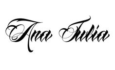 the word tara tiwa written in cursive writing with black ink on a white background