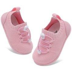 PRICES MAY VARY. Soft Knit Upper：Knitted Mesh Upper offers comfort and air permeability, has excellent breathability, moisture wicking function, and keep baby's feet dry and odorless. Super Soft, Breathable and Comfortable fit all the year. Rubber Sole & High Top Grip：Rubber traction sole and extra high grip provide excellent ankle support, avoid sliding slipping, a perfect baby first walking shoes. Easy Wear：One adjustable slide buckle design, easy to put on and off, make sure the shoes are tig Baby First Walking Shoes, Infant Sneakers, Toddler Sneakers, Cute Sneakers, Crochet Baby Shoes, Walking Sneakers, Ankle Support, Baby Sneakers, Baby Boy Shoes