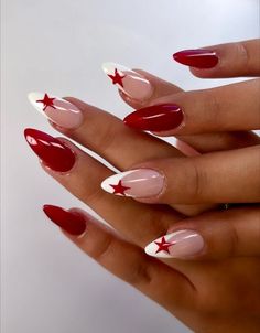 Gorgeous Red Nail Ideas | Fall Winter Nail Ideas | Cherry Red Nail Inspo #rednails #nailinspo