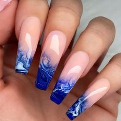 Wave Nails, Colorful Nails, Cute Acrylic Nail Designs, Coffin Shape Nails, Nail Swag, Ballerina Nails