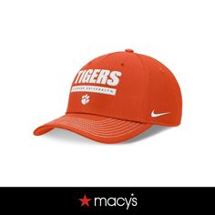 in stock Nike Hat, Nike Orange, Clemson Tigers, Adjustable Hat, Tigers, Snap Closure, Nike Men, Comfort Fit, Nike