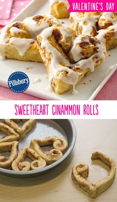 valentine's day desserts with cinnamon rolls and pretzels