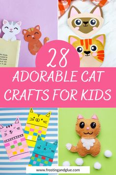 adorable cat crafts for kids that are easy to make and great for the little ones