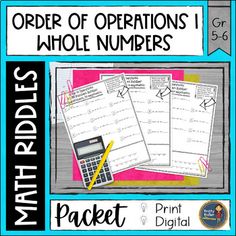 the order of operations for whole numbers