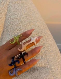 The Glass Swirl Cuff Rings – BERNA PECI JEWELRY Dope Jewelry Accessories, Jewelry Accessories Ideas, Dope Jewelry, Jewelry Fashion Trends, Cuff Rings, Stacked Jewelry, Jewelry Lookbook, Glass Rings, Cute Rings