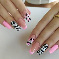 Elegant Touch Nails, Country Nails, Cow Nails, Diy Acrylic Nails, Colorful Nails, Designs Nail, Acrylic Nails Coffin Short, Short Acrylic Nails Designs, Design Nail