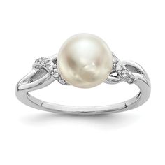 Sterling Silver Rhodium-plated 8-9mm White FWC Pearl CZ Ring Our ebay Store Add to Favorite Sellers Sterling Silver Rhodium-plated 8-9mm White FWC Pearl CZ Ring QR6490 Sterling Silver Rhodium-plated 8-9mm White FWC Pearl CZ Ring •Material: Primary - Purity:925 •Stone Type_1:Cubic Zirconia (CZ) •Stone Type_2:Pearl •Stone Color_1:Clear •Stone Color_2:White •Plating:Rhodium •Feature:Solid •Manufacturing Process:Casted •Material: Primary:Sterling Silver •Completeness:Complete (all stones included) • Sterling Silver Rings Bands, Women Gifts, Cubic Zirconia Rings, Pearl Types, Cz Ring, Silver Band Ring, Types Of Rings, White Ring, Jewelry For Women