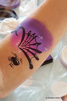 Halloween Face Paint Arm, Face Paint Arm, Face Painting For Kids, Halloween Face Paint