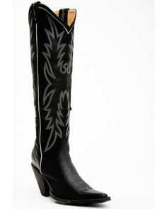 Knee High Western Boots, Tall Western Boot, Black Western Boots, Womens Cowgirl Boots, Black Cowgirl, Twisted X Boots, Black Cowboy Boots, Womens Work Boots, Boot Barn