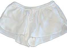 White Short Pajama Shorts For Vacation, White Shorts For Warm Weather, Beachy White Pajama Shorts, White Vacation Pajama Shorts, White Beachwear Pajama Shorts, White Bottoms For Summer Warm Weather, White Summer Shorts For Warm Weather, Sporty White Pajama Shorts For Beach, White Summer Bottoms For Warm Weather