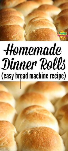 homemade dinner rolls with text overlay