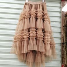 Lasaky - Sweet Organza Layered Cake Skirt Irregular Hemline Forest Theme Wedding, Cake Skirt, Mid Skirt, Slim Skirt, Plaid Pleated Skirt, Layered Cake, Dress Cake, Types Of Skirts, Fancy Dresses