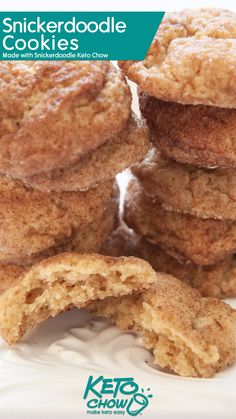 a pile of cookies sitting on top of a white plate