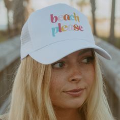 Embrace those sunny vibes with our Beach Please foam trucker hat, an oh-so-trendy accessory that screams beachy chic in lowercase colorful italics! Crafted to capture that carefree spirit by Katydid, this foam trucker hat is your go-to headwear for soaking up some rays in style. The playful "beach please" in colorful italics adds a splash of fun and sass to your beach-day ensemble. Available in a range of vibrant colors, this foam hat elevates the beach game with its trendy look and laid-back vi Foam Hats, Beachy Chic, Tie Dye Hat, Wholesale Hats, Women Trucker, Practical Fashion, Trendy Denim, Beach Please, Mesh Netting